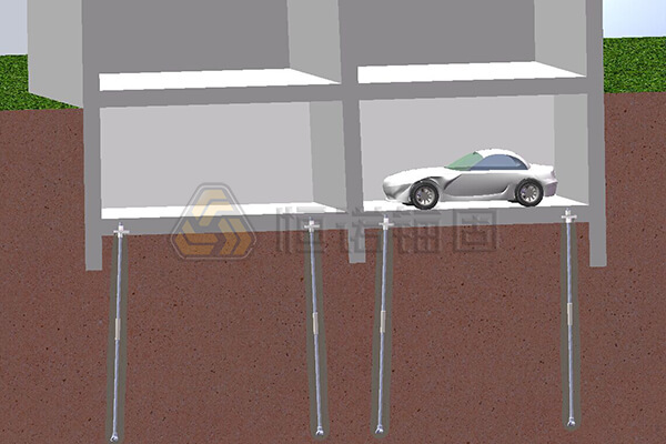 建筑物基础托换微型桩支护